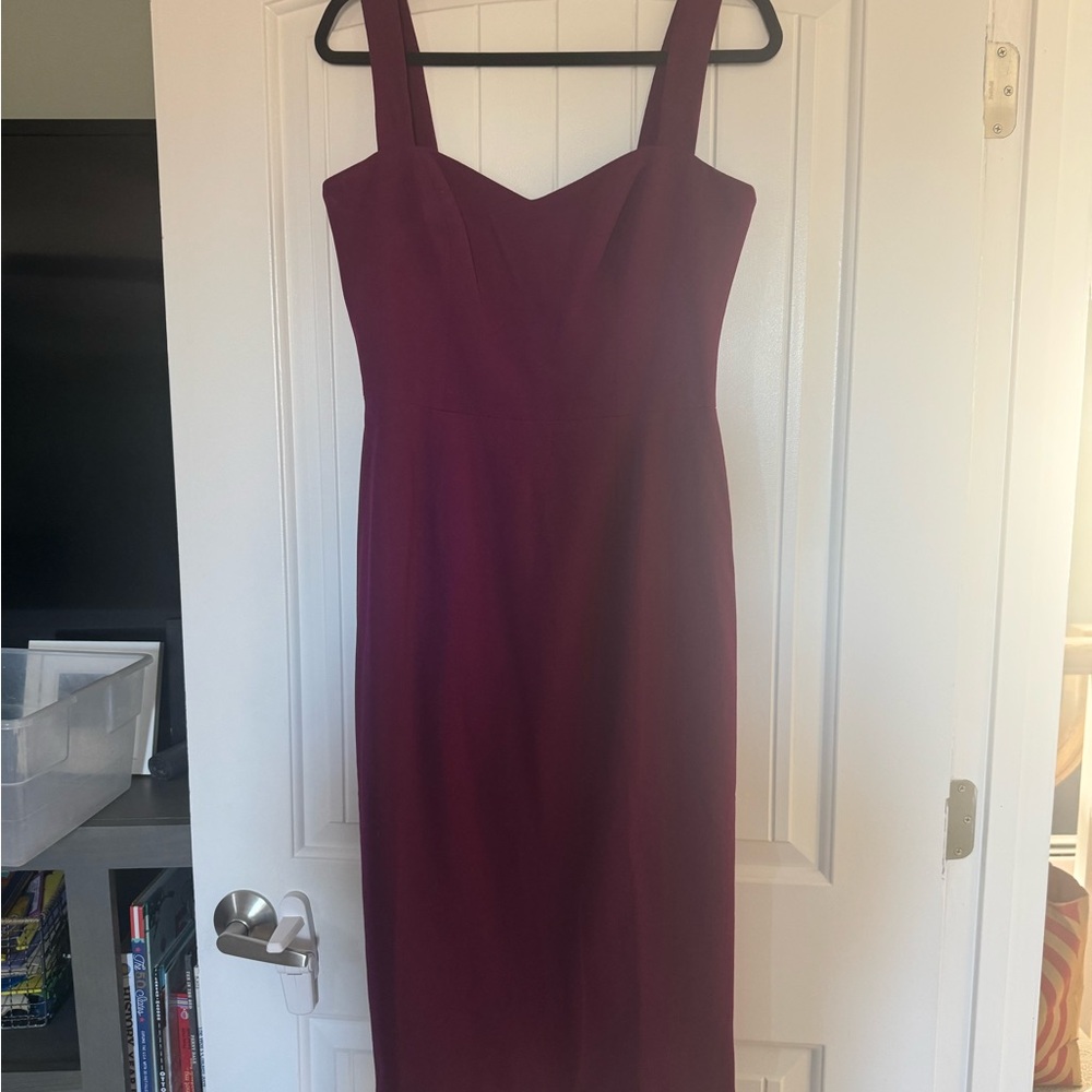 Dress the Population Deep Berry Midi Dress